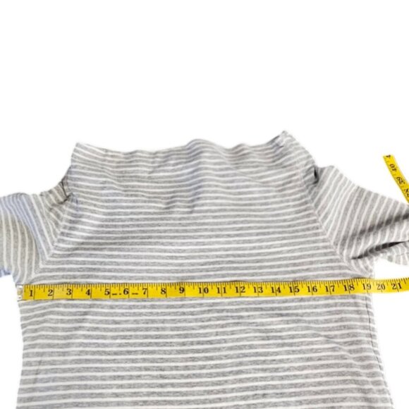 Standard James Perse Womens Striped Cowl Neck Long Sleeve Shirt, Cotton, Sz 2/ M - Picture 6 of 8